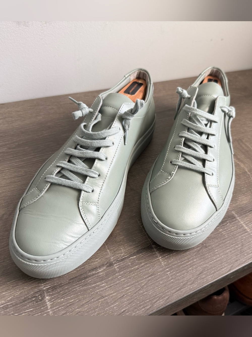 Common Projects Low-Top Sneakers in Light Sage Green